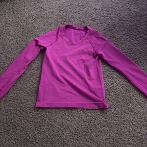 lululemon athletica Magenta Long Sleeve Tee